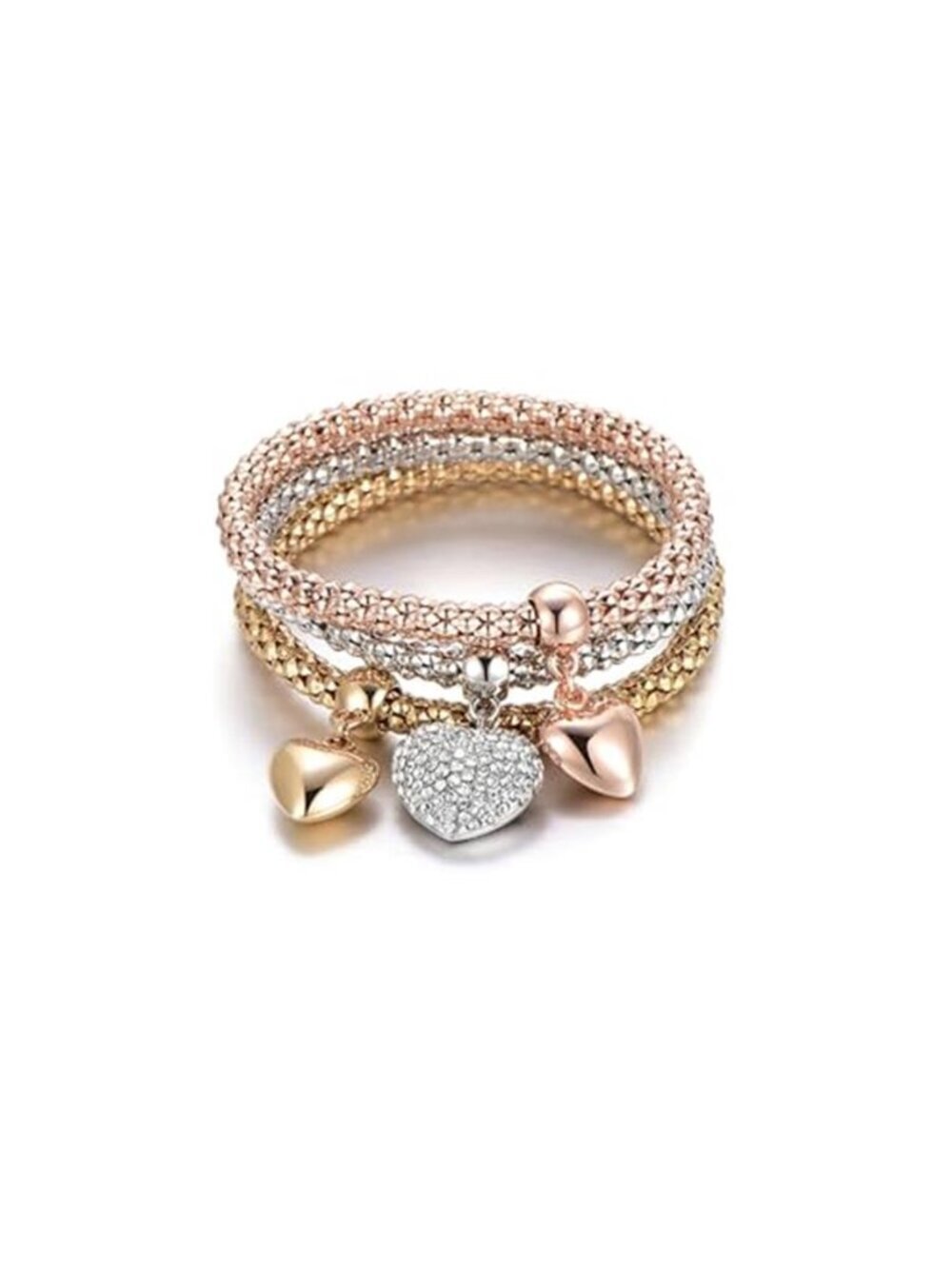 Layered Charm Bracelet Trio